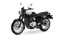Triumph Bonneville T40 Fusion white and Phantom black color