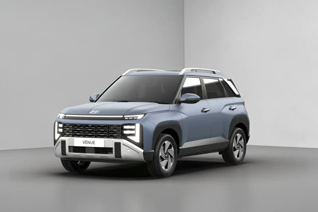 Hyundai Venue Hazel Blue Matte Color Image
