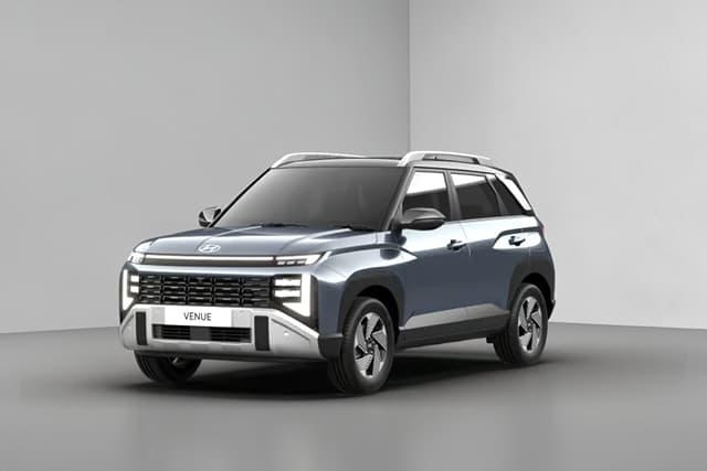 Hyundai Venue Hazel Blue With Abyss Black Roof Color Image