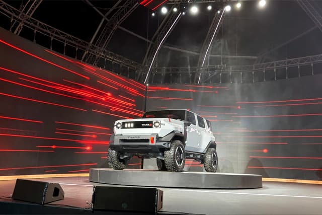 Mahindra Thar e Front Left Three Quarter