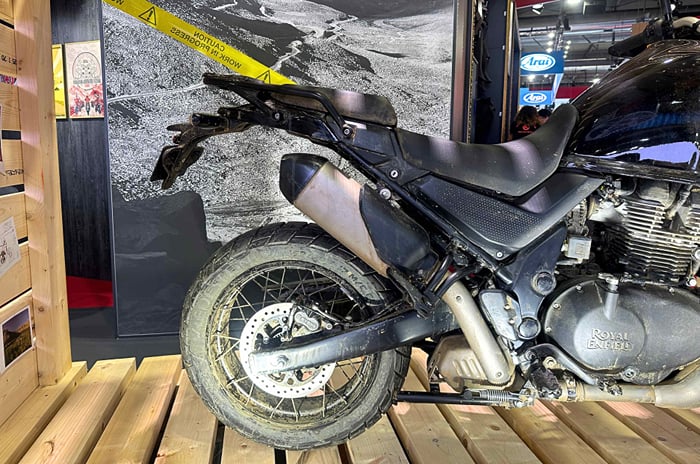 Royal Enfield Himalayan 750 rear wheel and seats