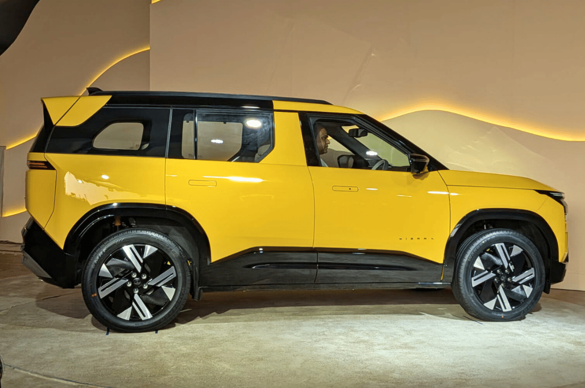 Tata Sierra yellow side profile