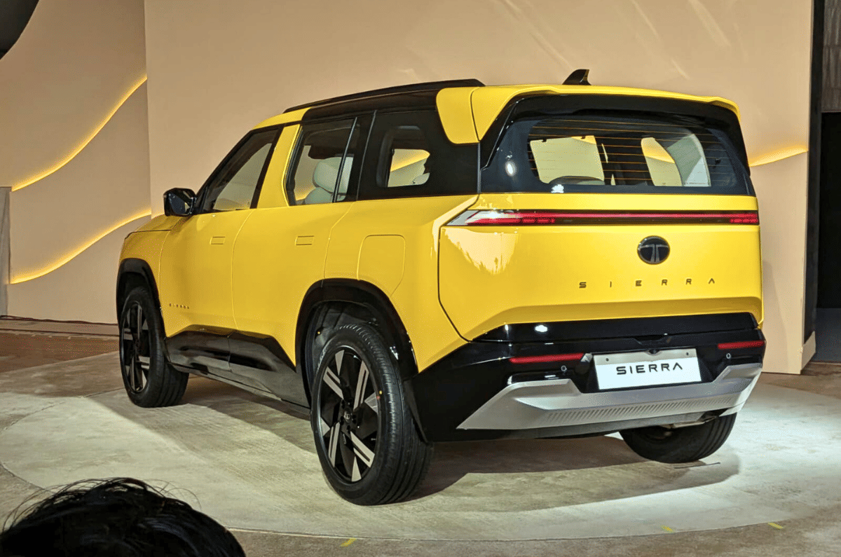 Tata Sierra yellow rear profile