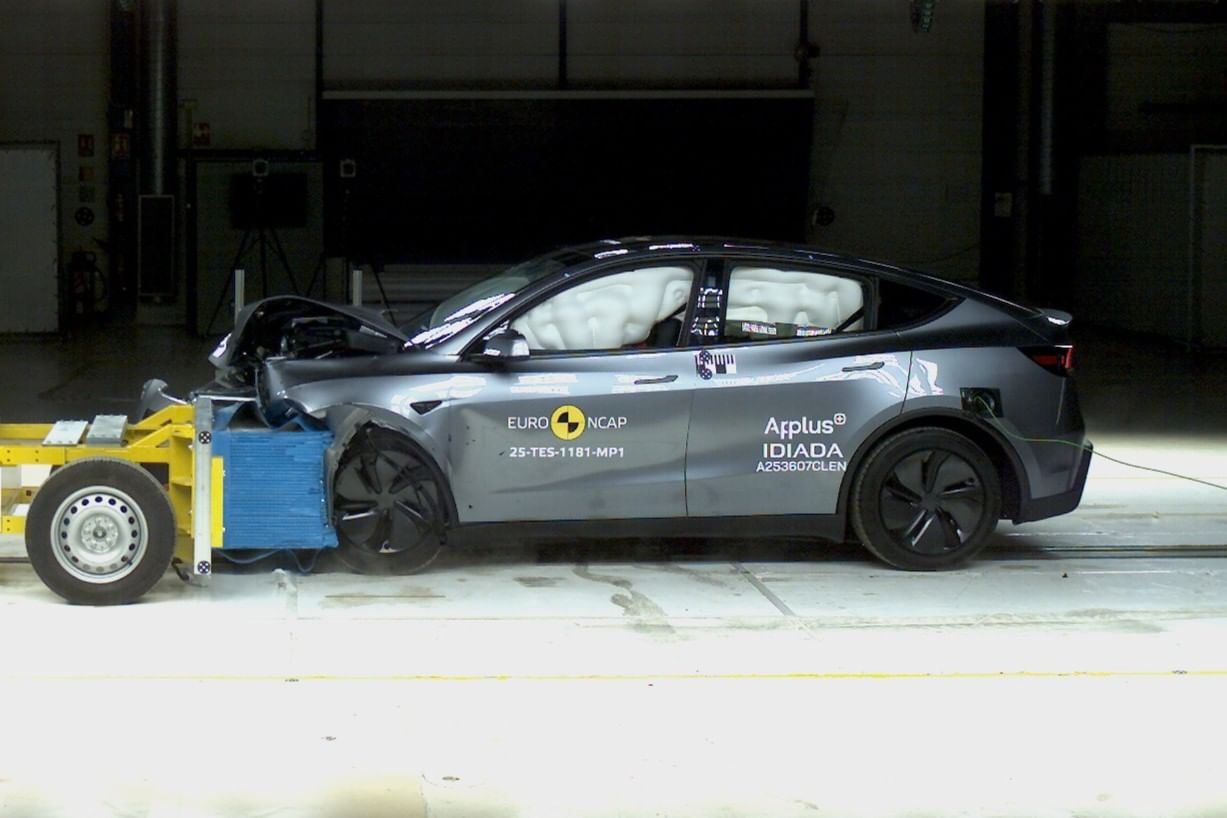 2025 Tesla Model Y scores 5 star Euro NCAP safety rating