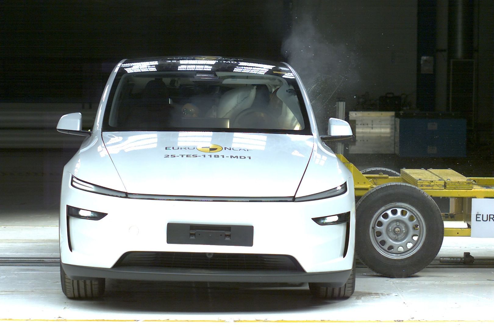 2025 Tesla Model Y scores 5 star Euro NCAP safety rating