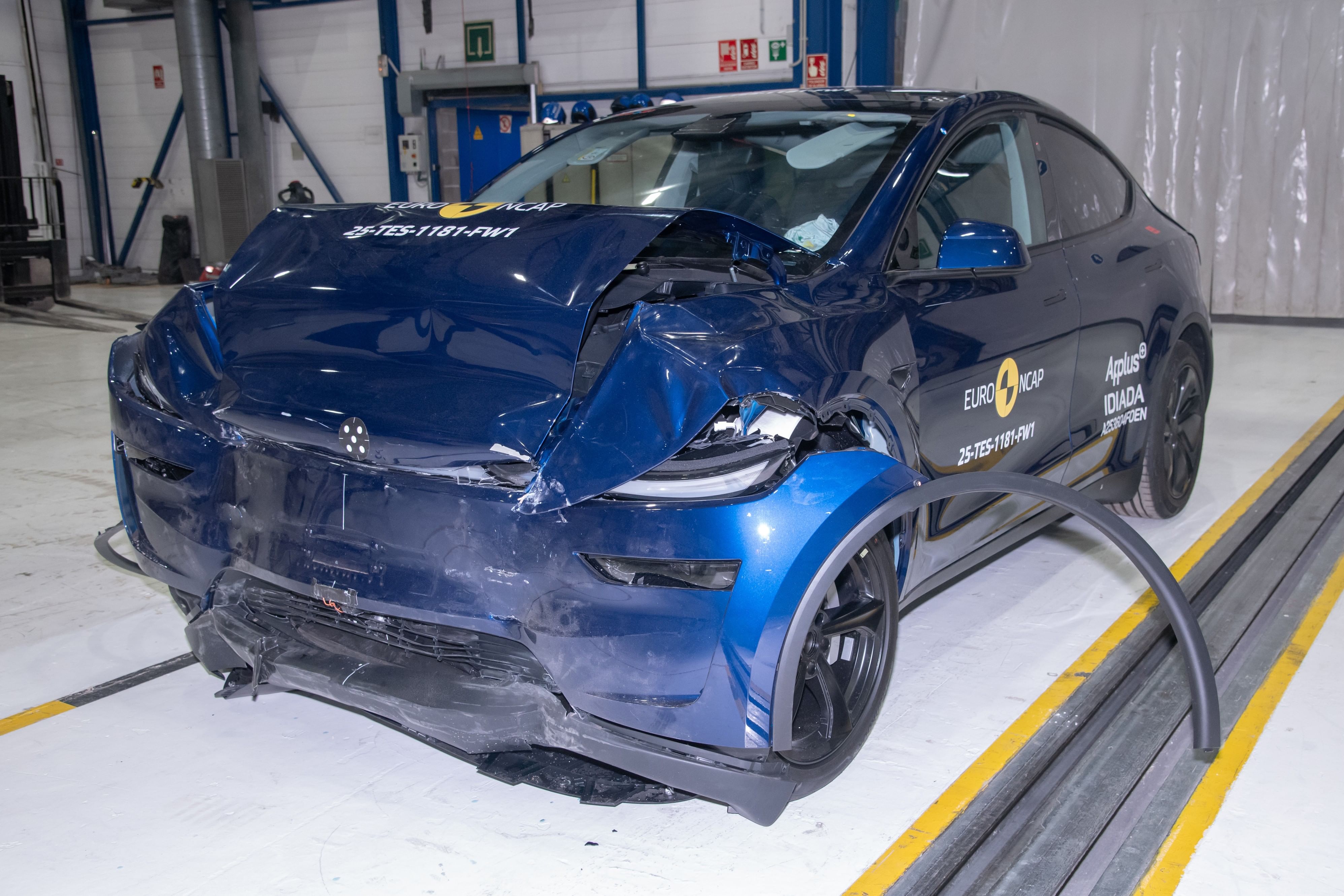 2025 Tesla Model Y scores 5 star Euro NCAP safety rating
