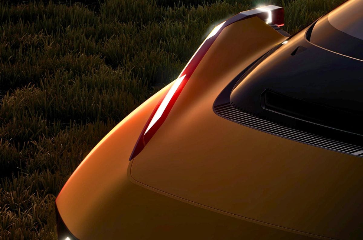 किआ स्टिंगर ईवी कॉन्सेप्ट का फ्रंट एलईडी टीज़ किया गया