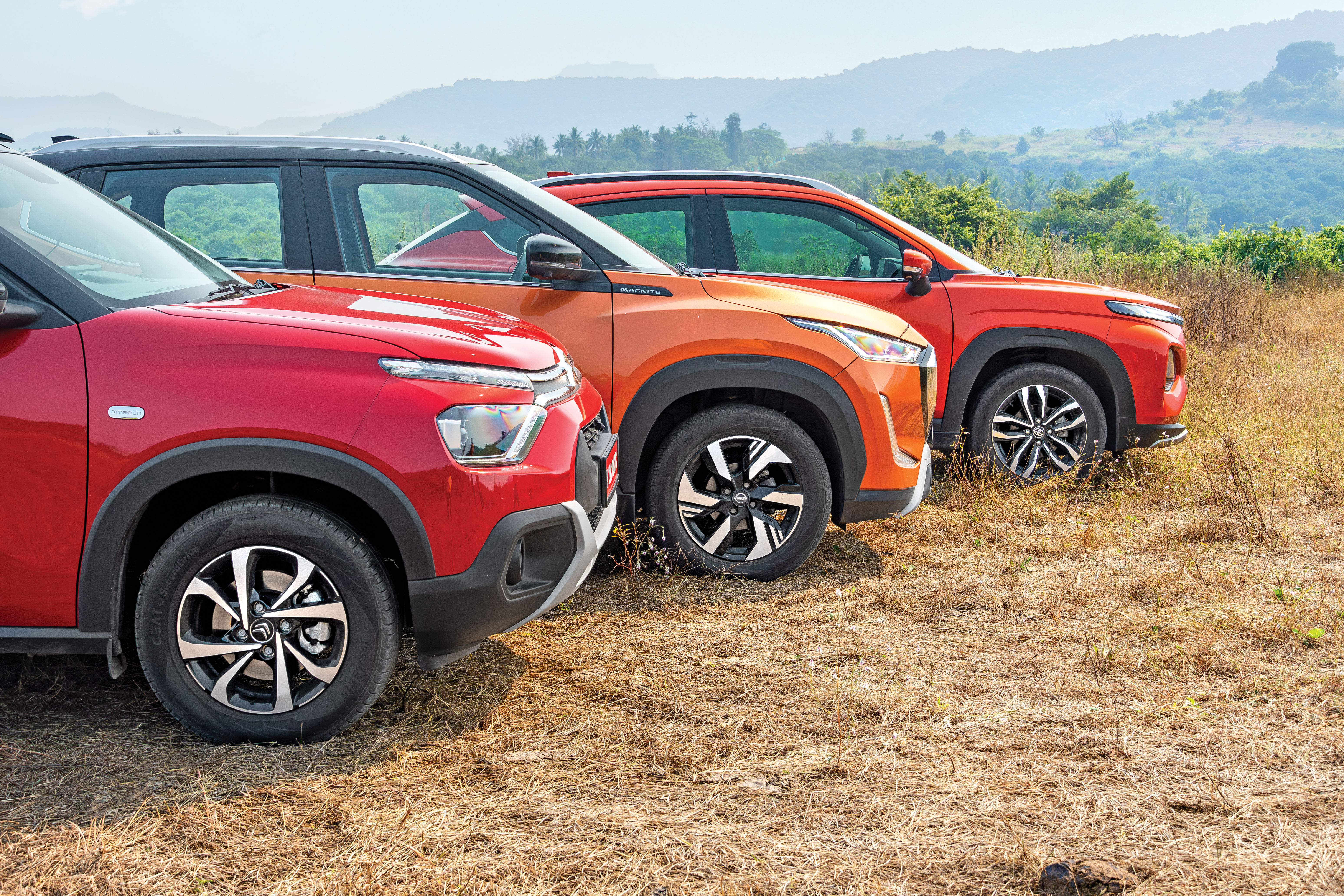 Citroen C3 vs Nissan Magnite vs Toyota Taisor comparison