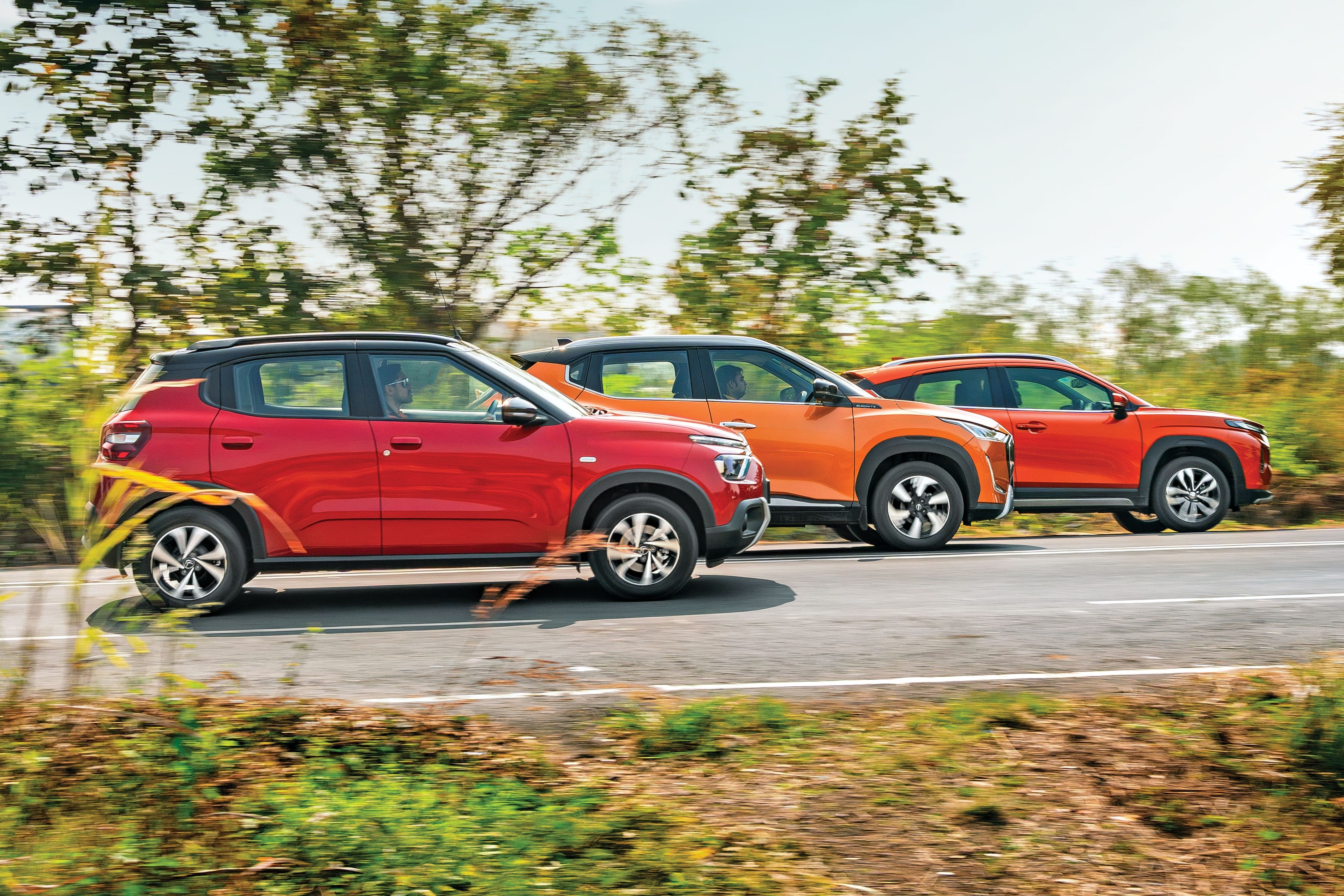 Citroen C3 vs Nissan Magnite vs Toyota Taisor comparison