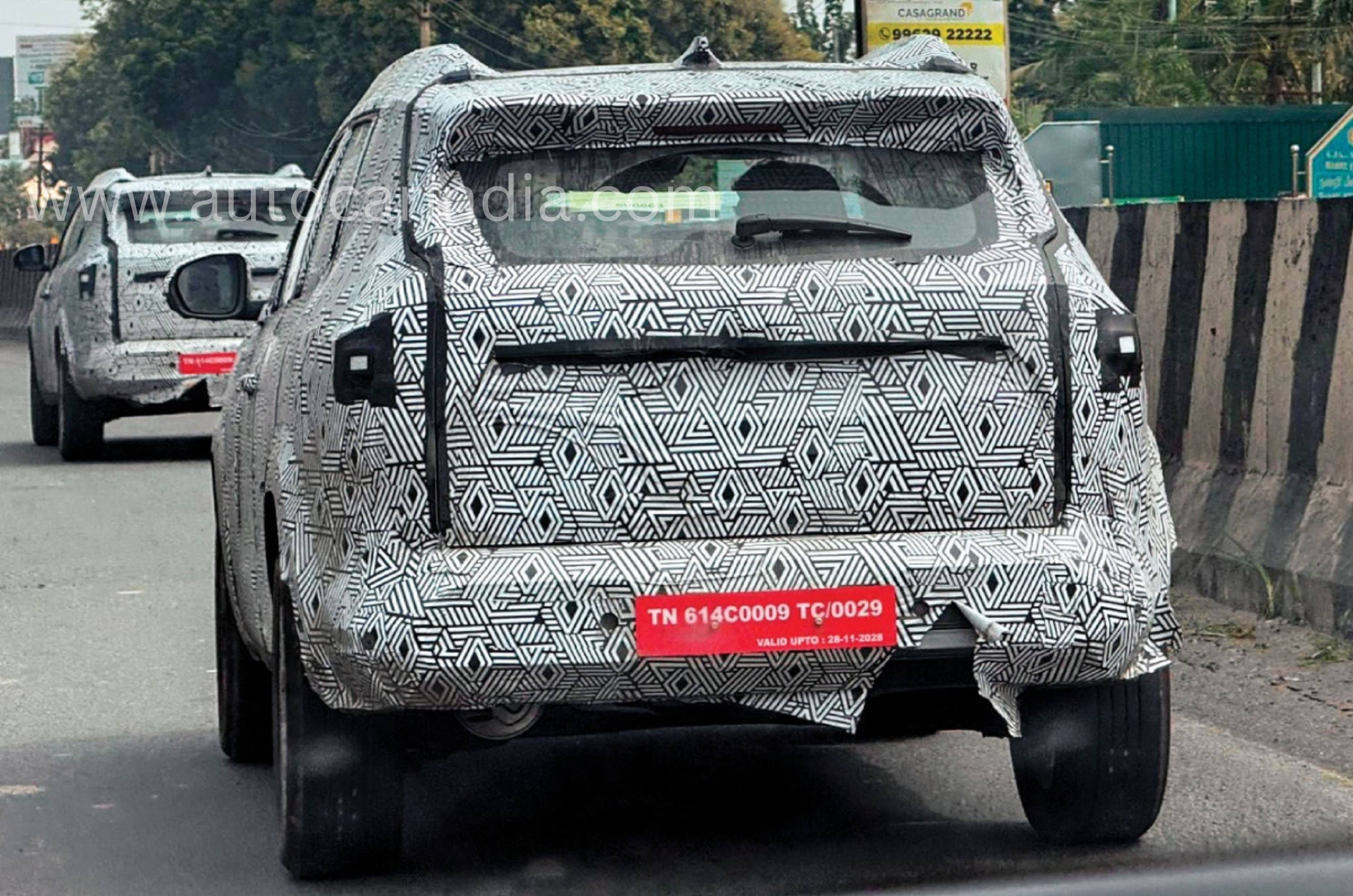 2026 Renault Duster rear spied in India 