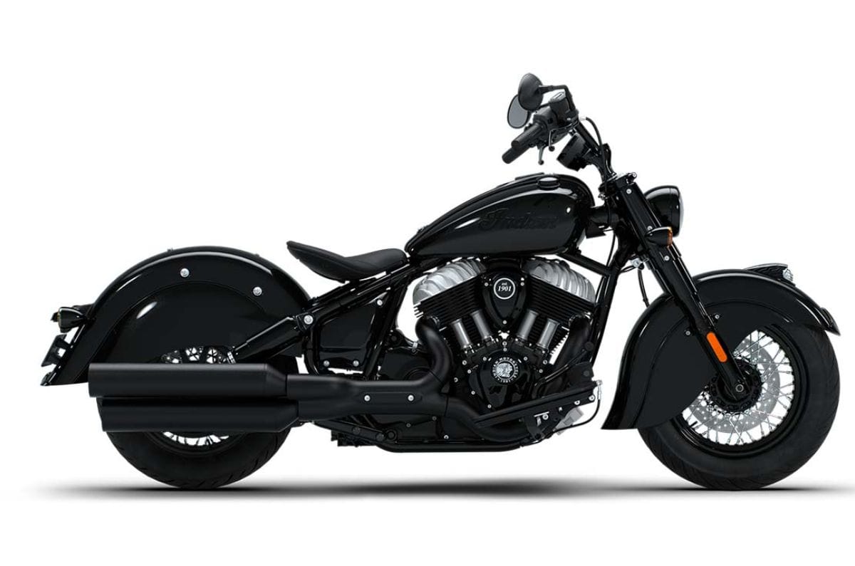 Indian Chief Vintage black colour right side profile static in studio