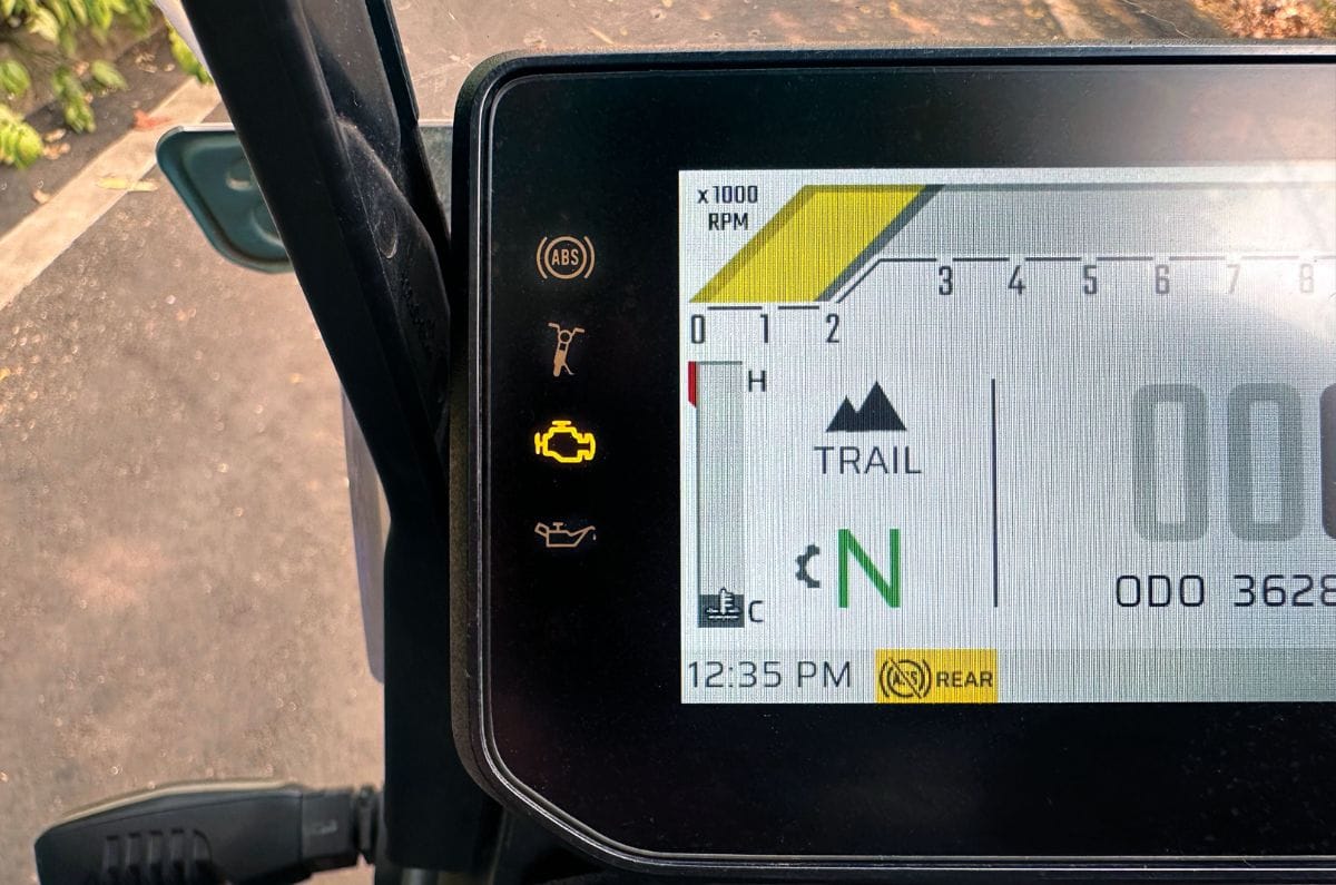 Hero Xpulse 210 check engine light on TFT display