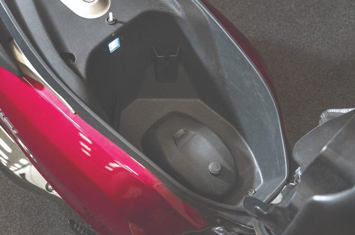 Hero Destini 125 underseat storage area