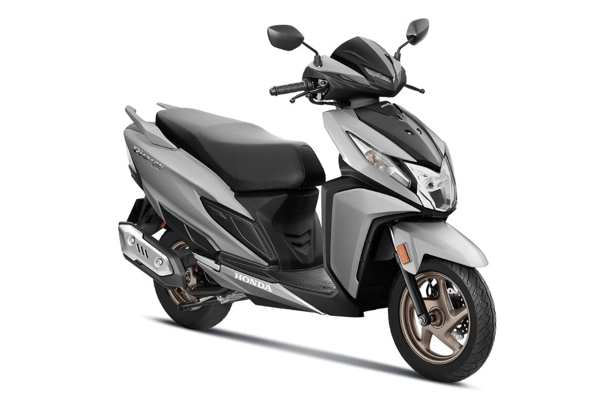 Honda Dio 125 grey front right side static in studio