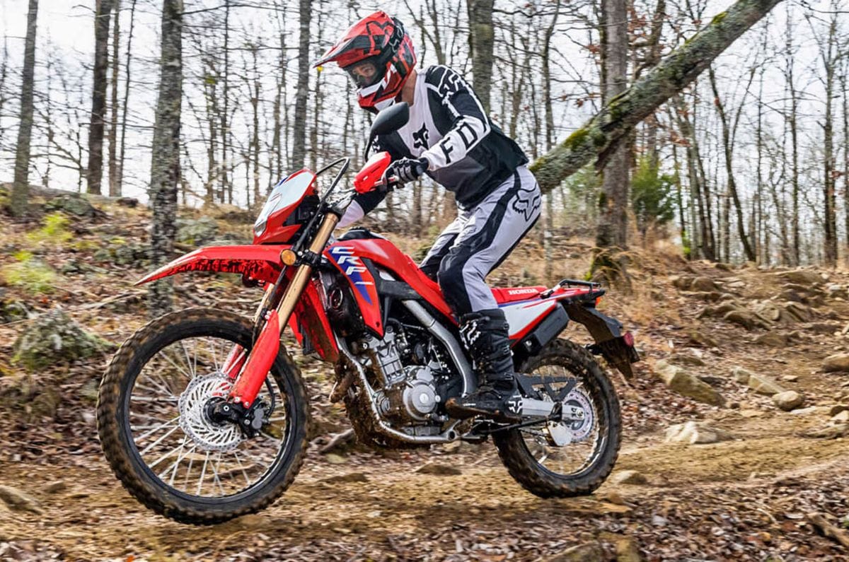 Honda CRF300L being ridden off-road