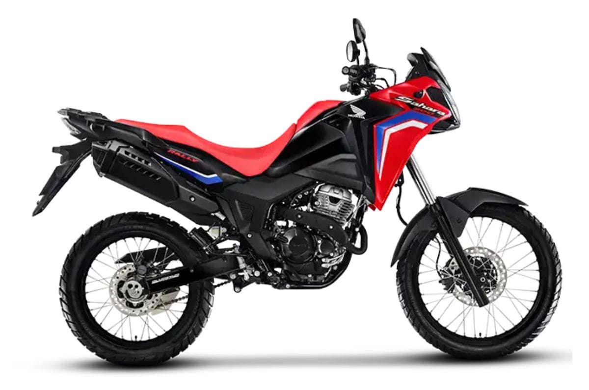 Honda Sahara 300 right side profile static in studio