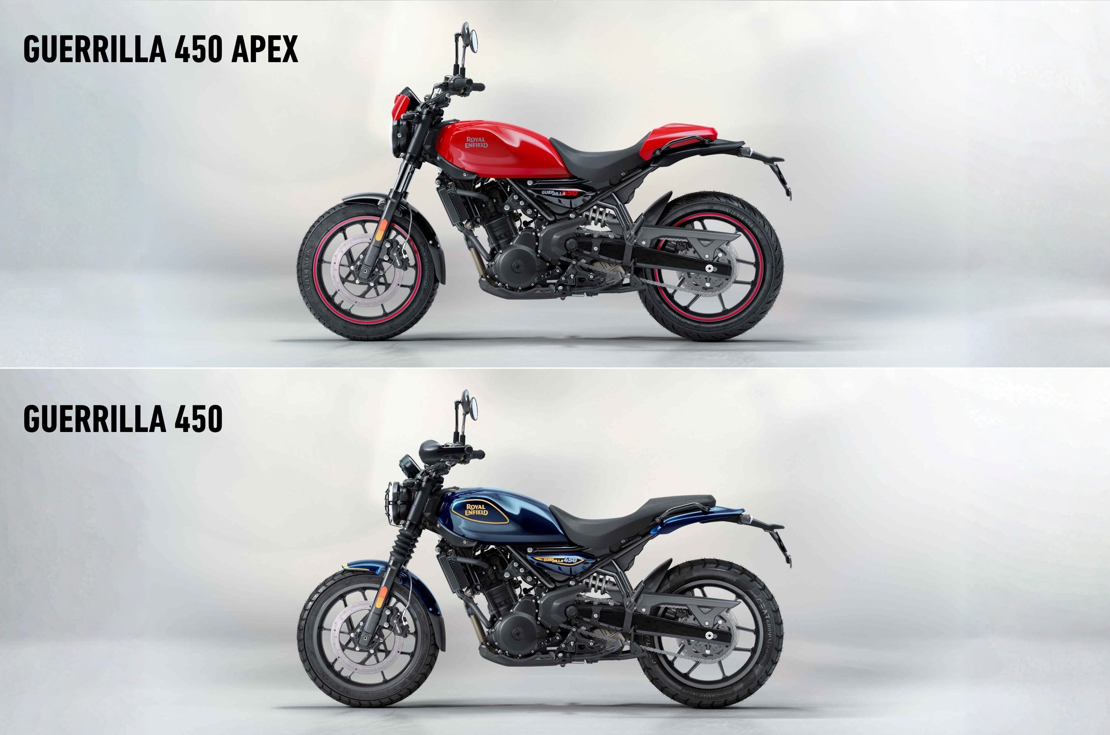 Royal Enfield Guerrilla 450 Apex vs Guerrilla 450 Differences Explained