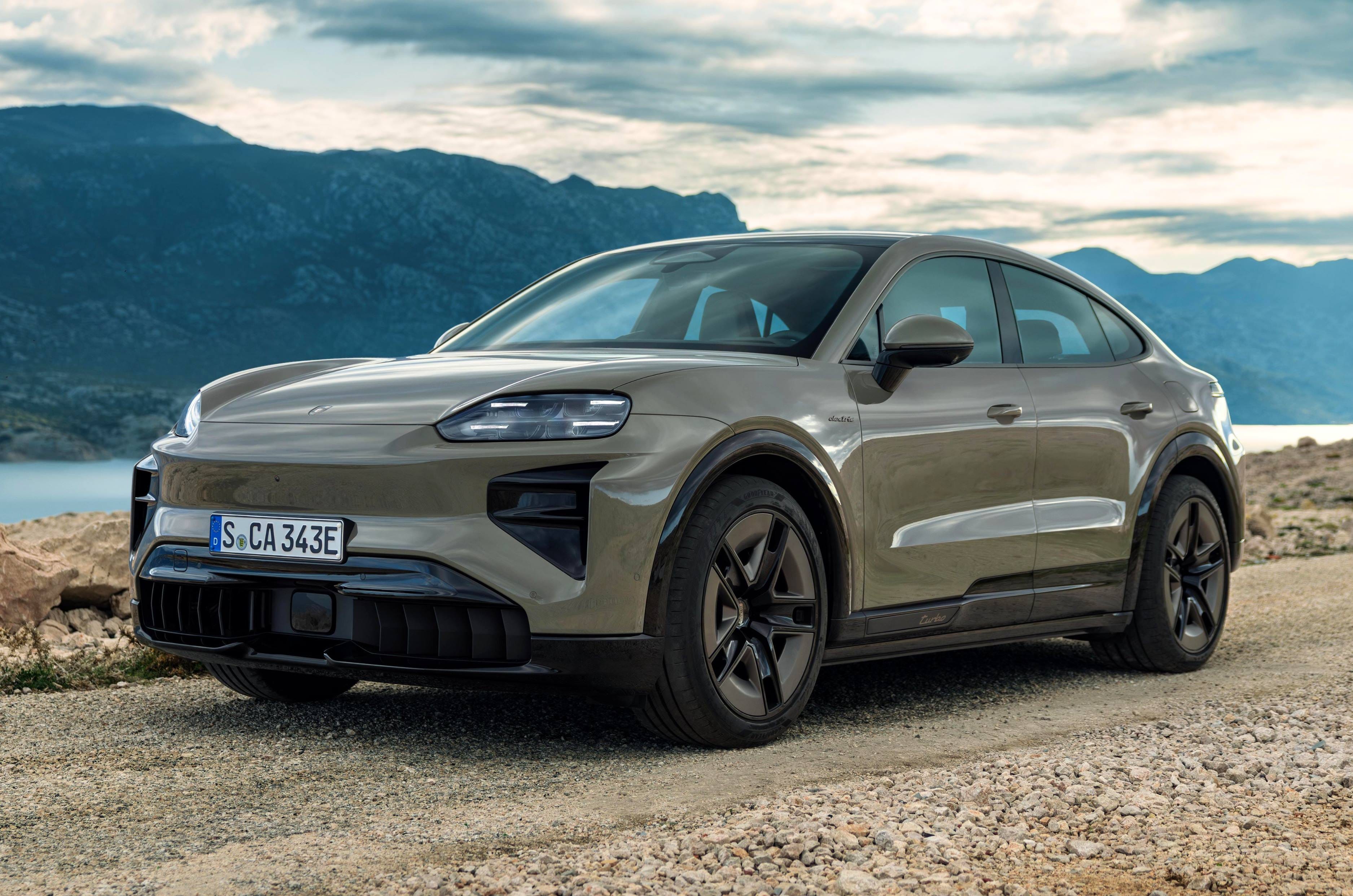 Porsche Cayenne Coupe Electric front three-quarter