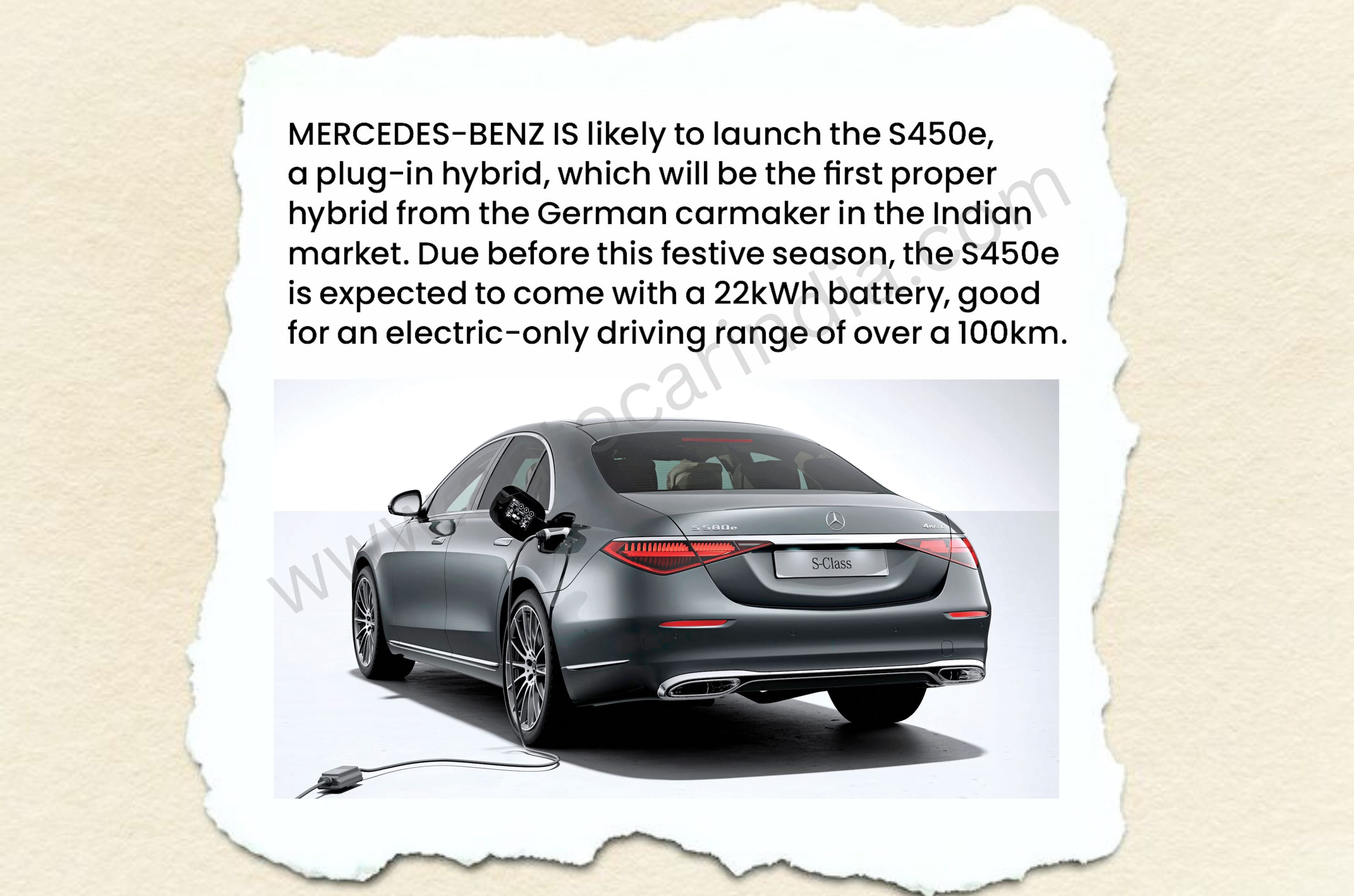 Mercedes Benz to launch S Class PHEV with upcoming facelift