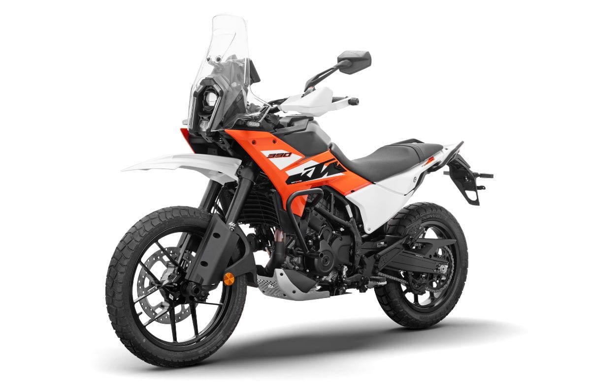 KTM 390 Adventure front left side static in studio