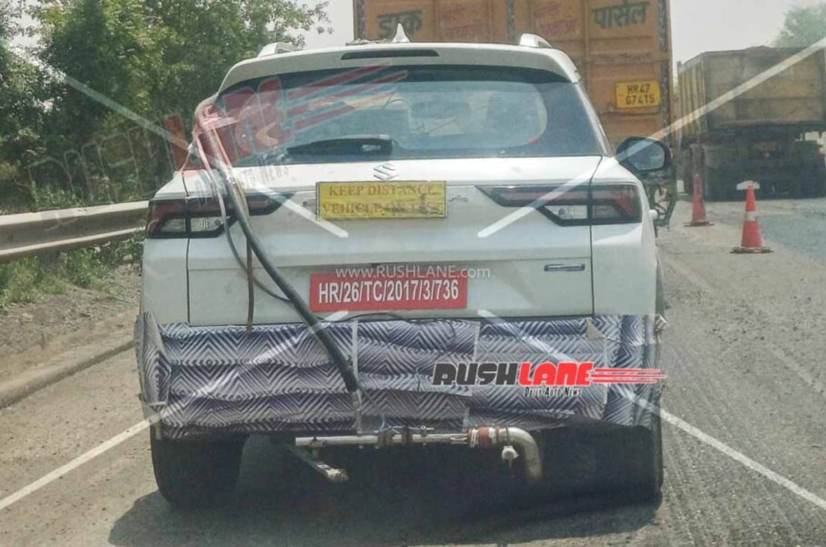 Maruti Suzuki Brezza facelift spied undergoing emission testing
