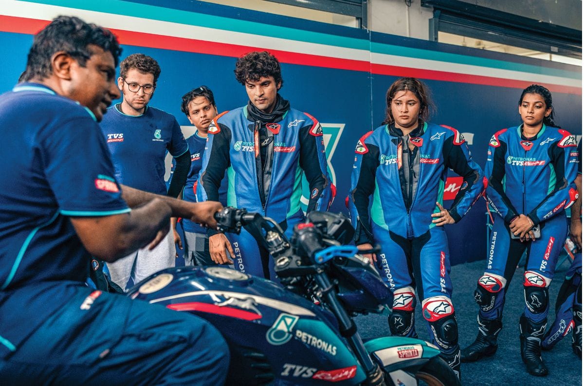 Classroom sessions on track by TVS racing experts