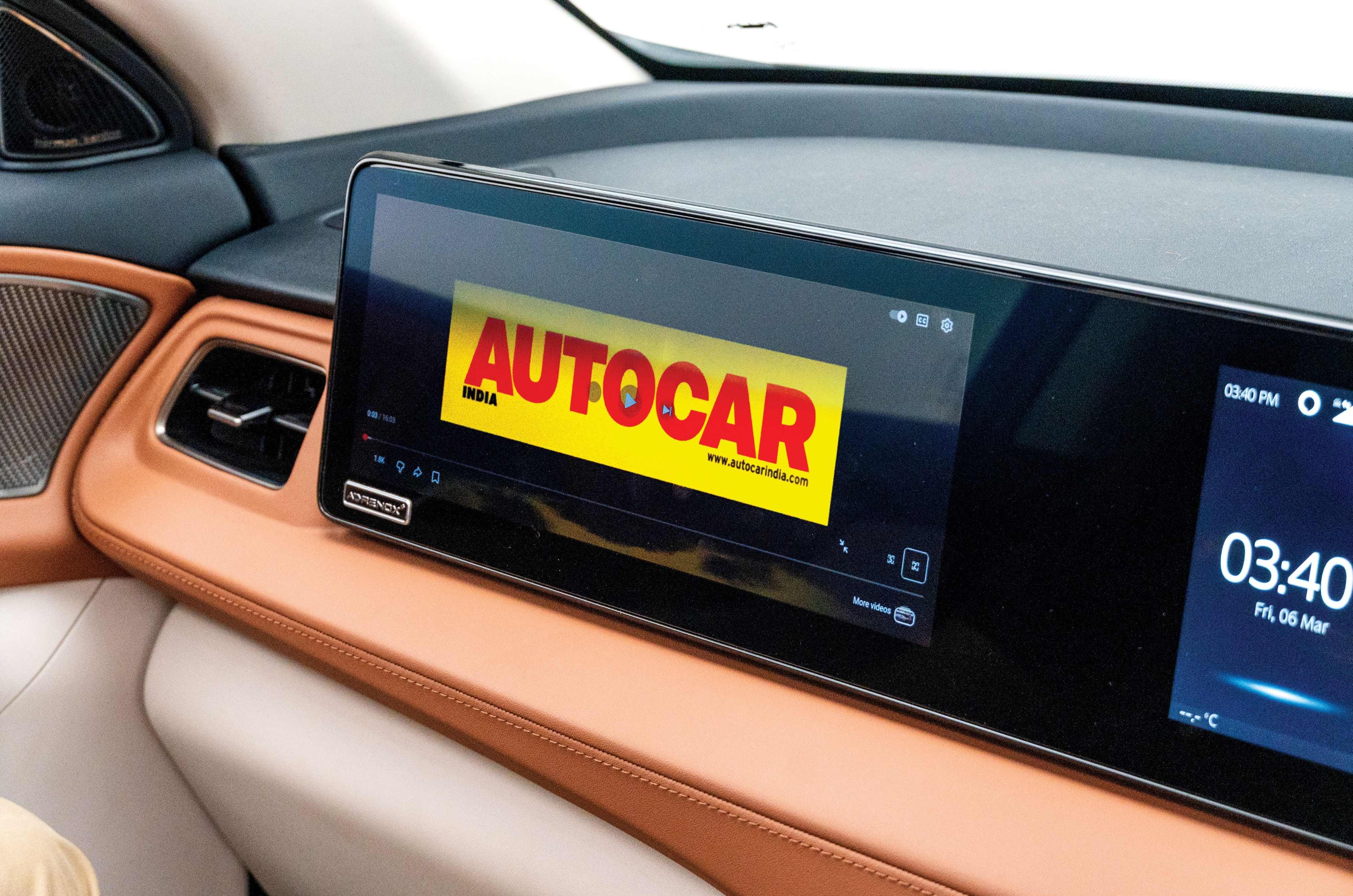 Mahindra XUV 7XO passenger screen