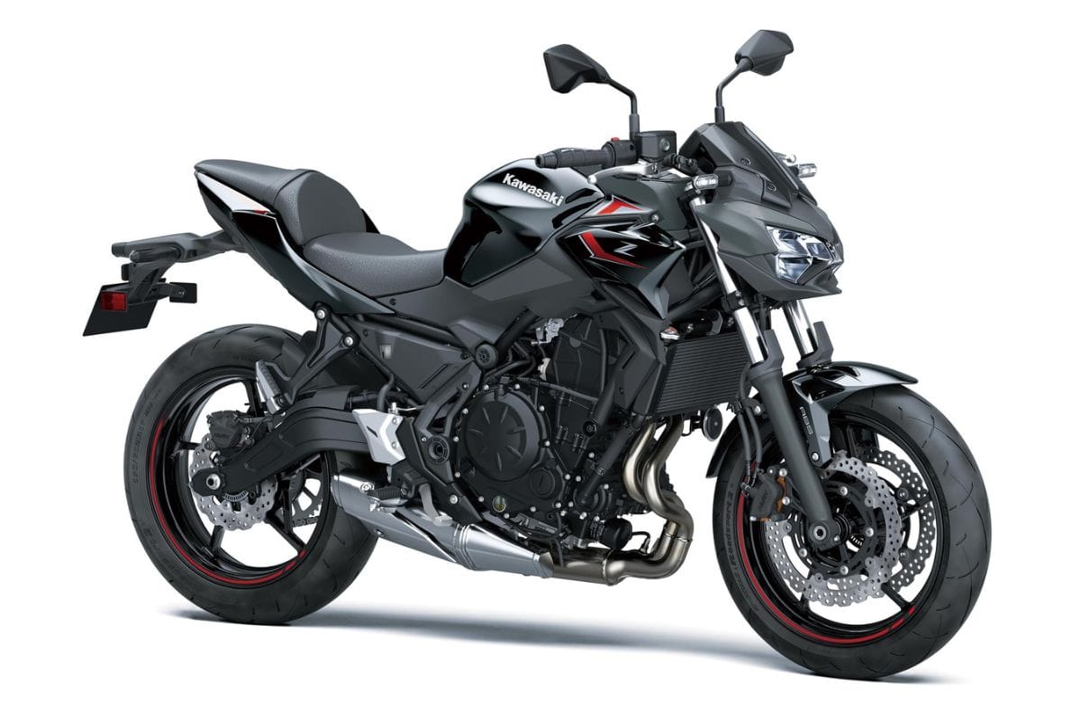 Kawasaki Z650 front right side static in studio