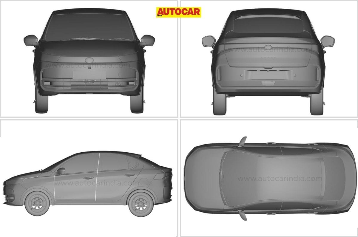 Upcoming Tata Tigor facelift previewed via design patent images
