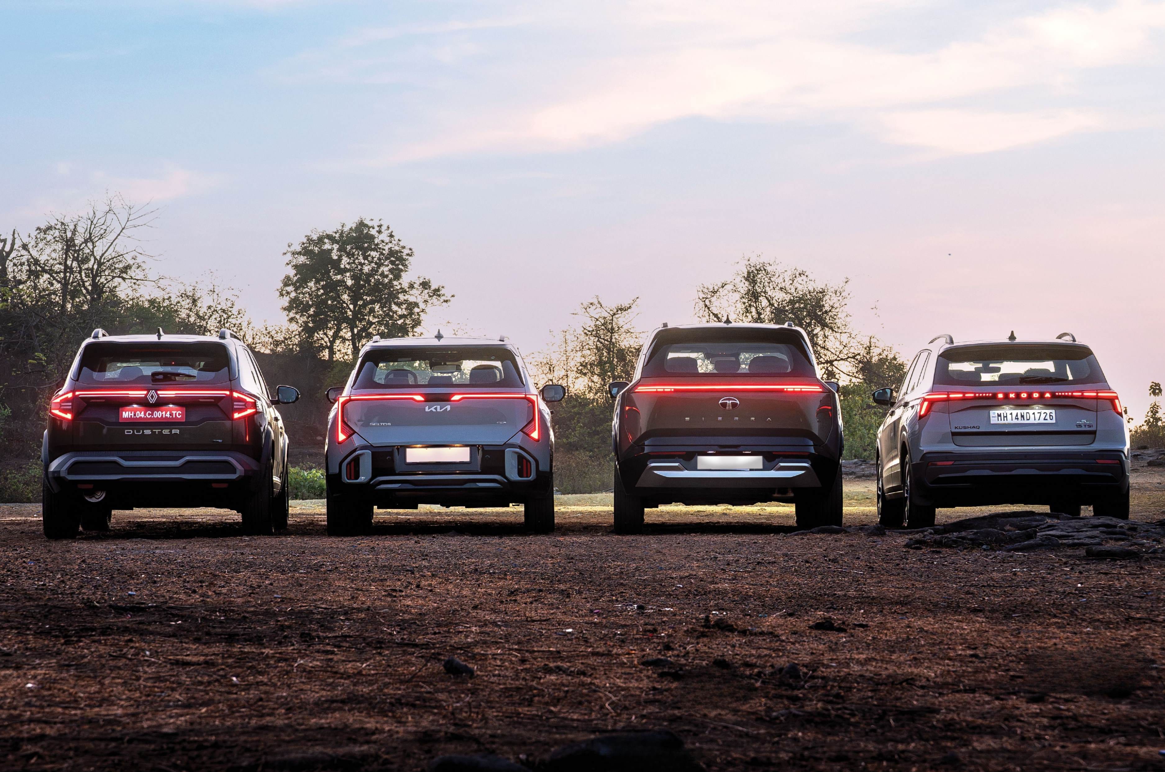 Sierra vs Seltos vs Duster vs Kushaq: Mid-size SUV comparison