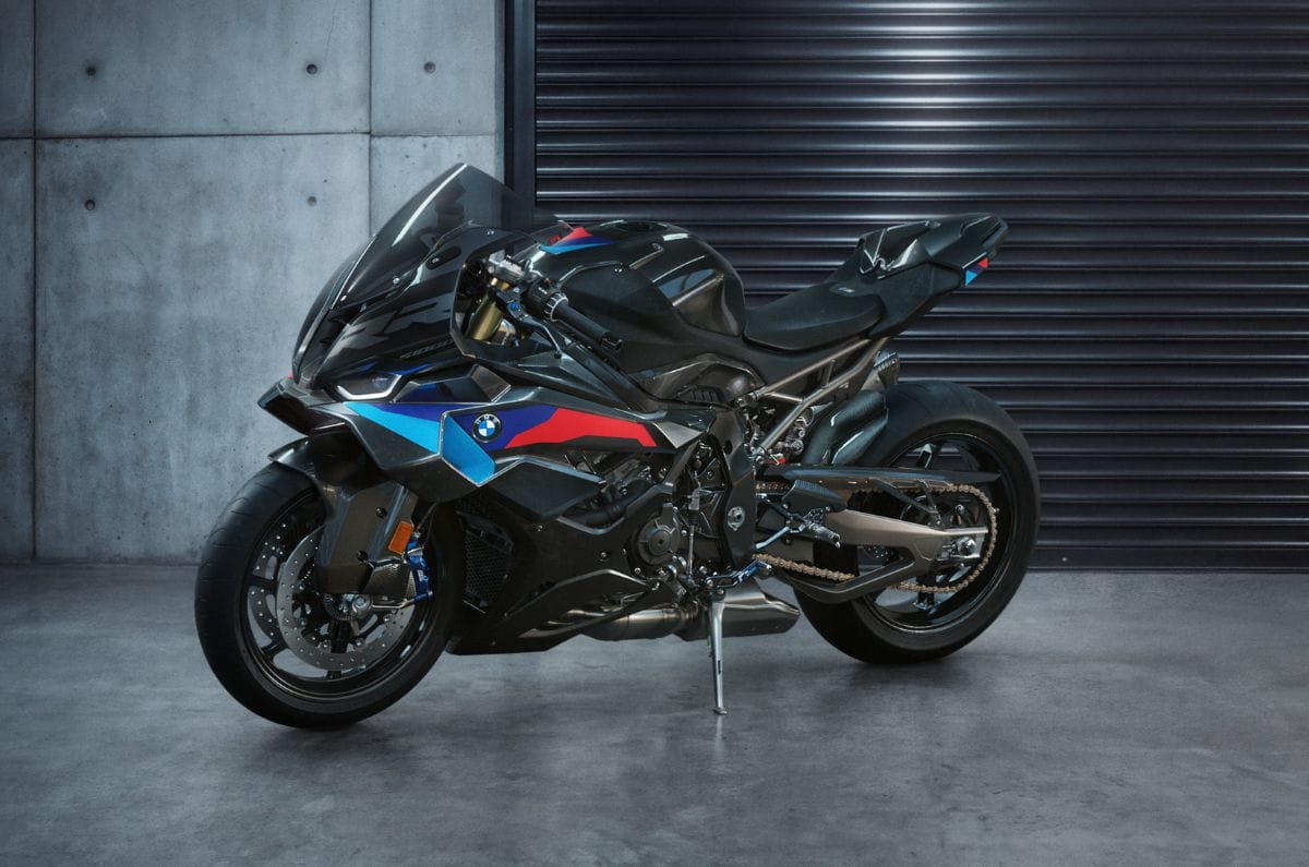 BMW S 1000 RR left front side static in garage