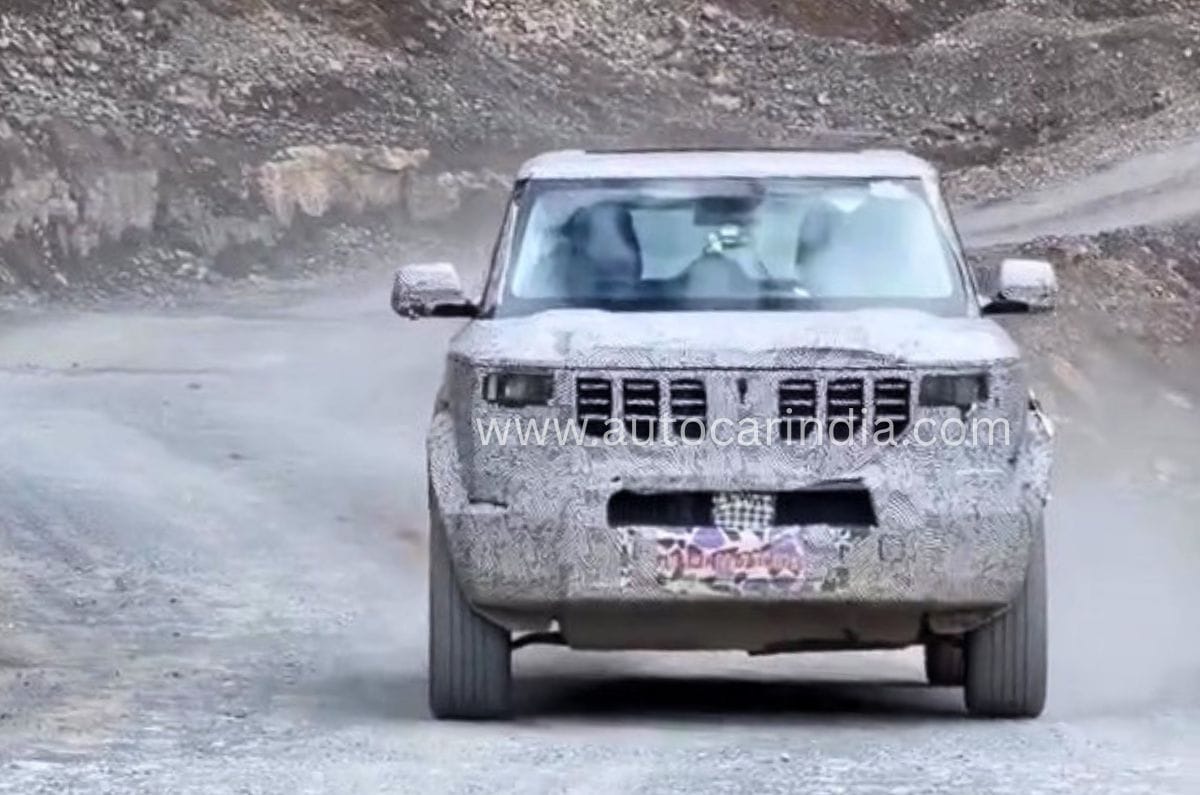 Mahindra Vision S prototype spied front fascia