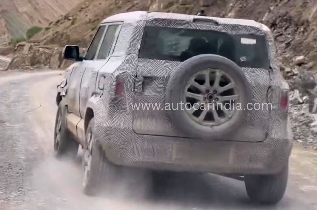 Mahindra Vision S prototype spied rear