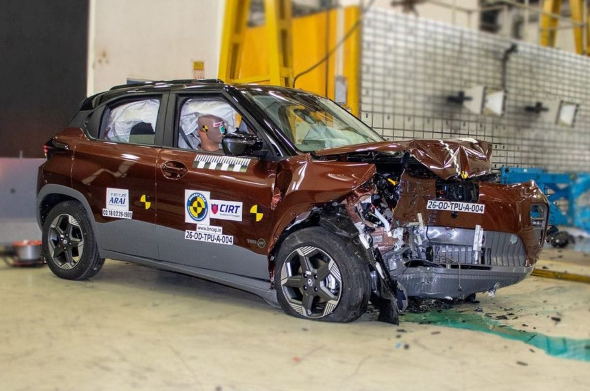 Tata Punch EV facelift scores 5-star Bharat NCAP rating