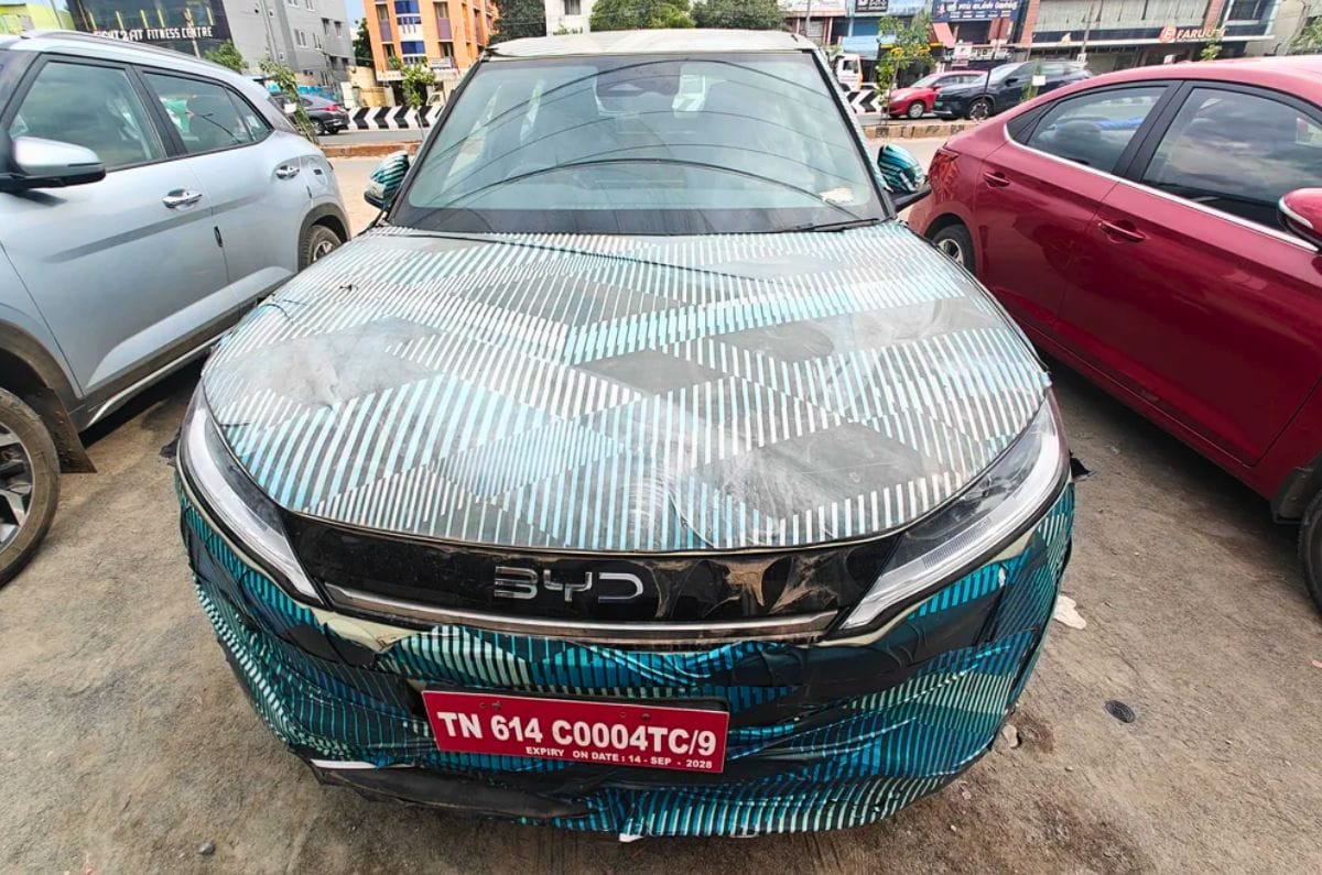 Upcoming BYD Atto 2 midsize SUV spotted testing in India