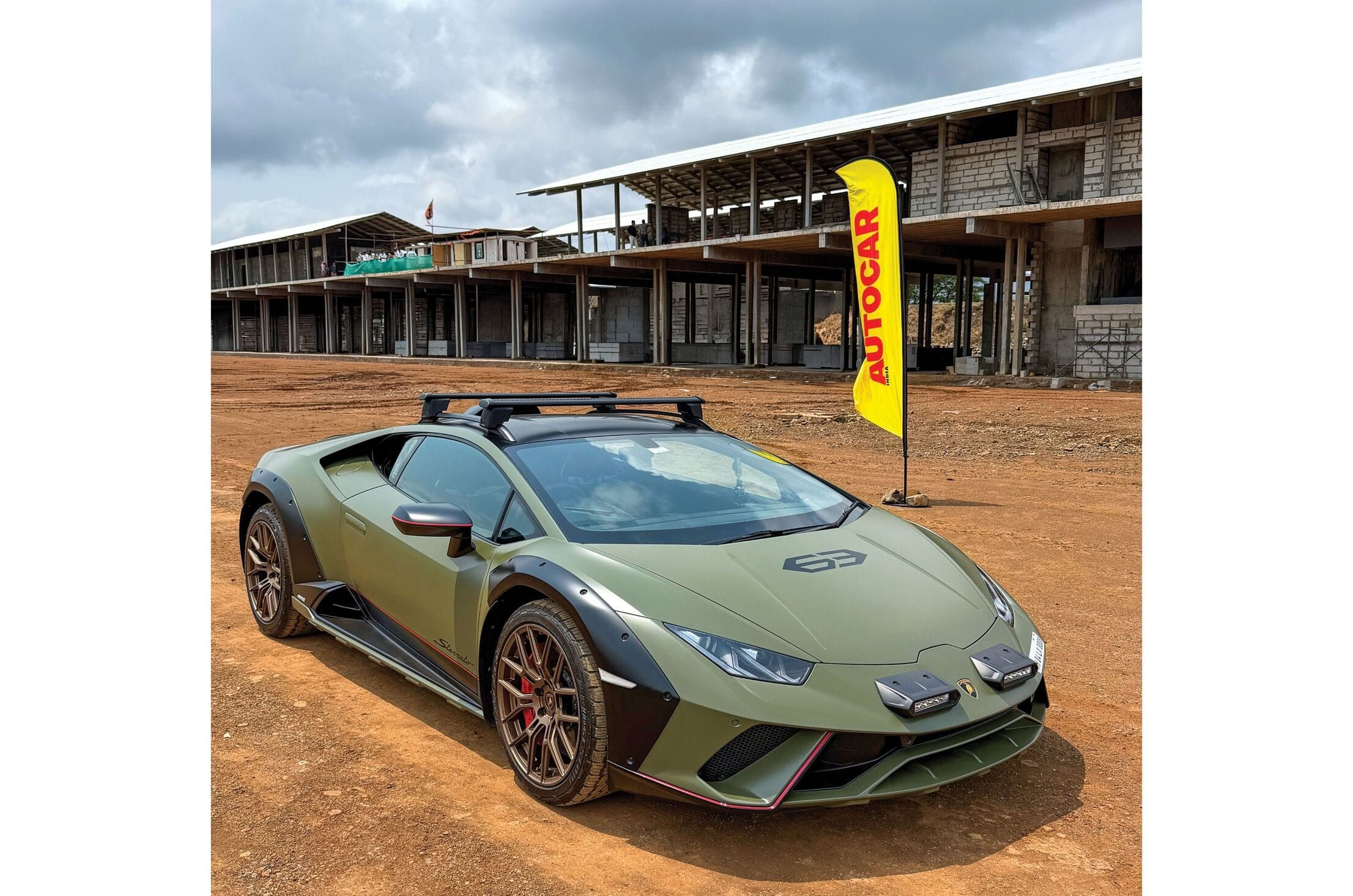 Lamborghini Huracan Sterrato driven at Nanoli Speedway before the tarmac arrives