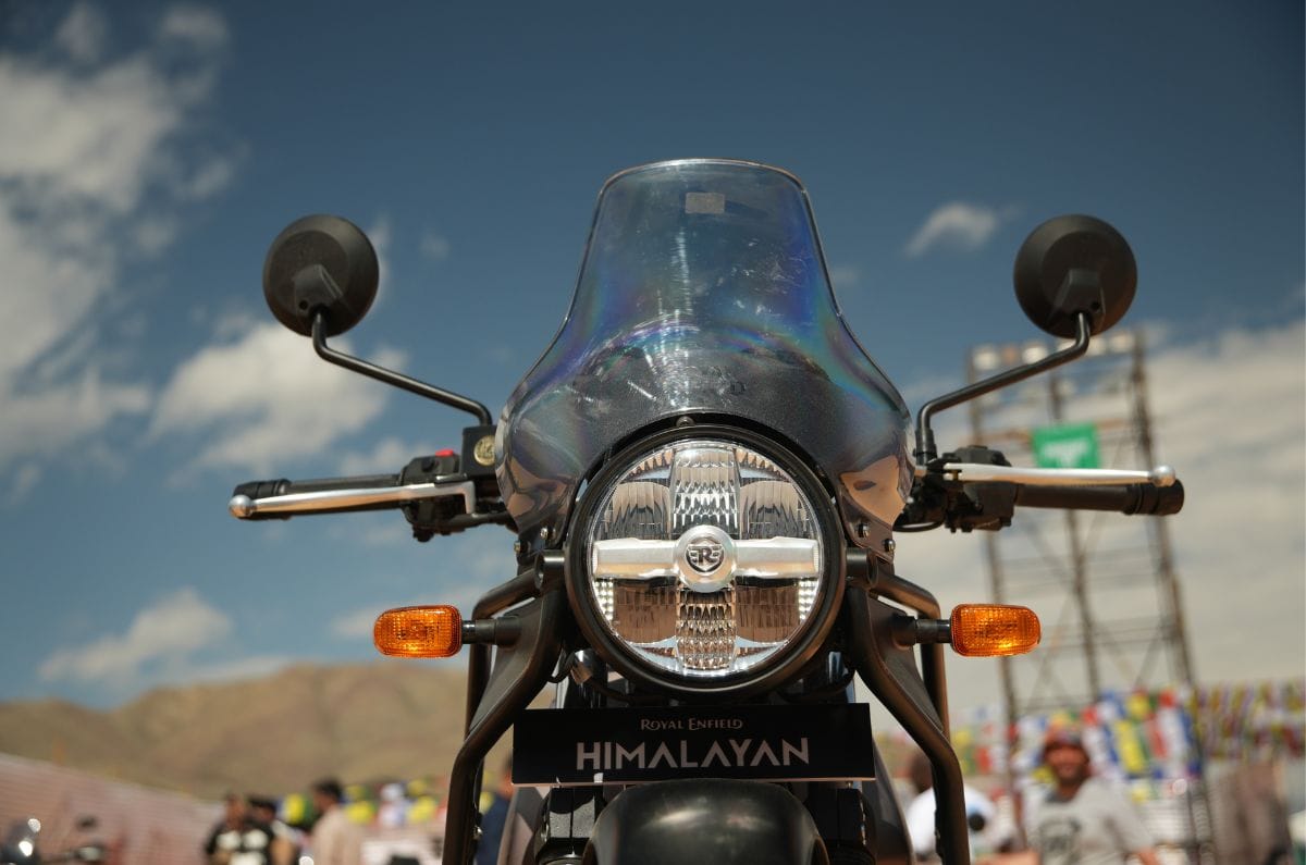 Front close up of the Royal Enfield Himalayan 440's LED Headlight
