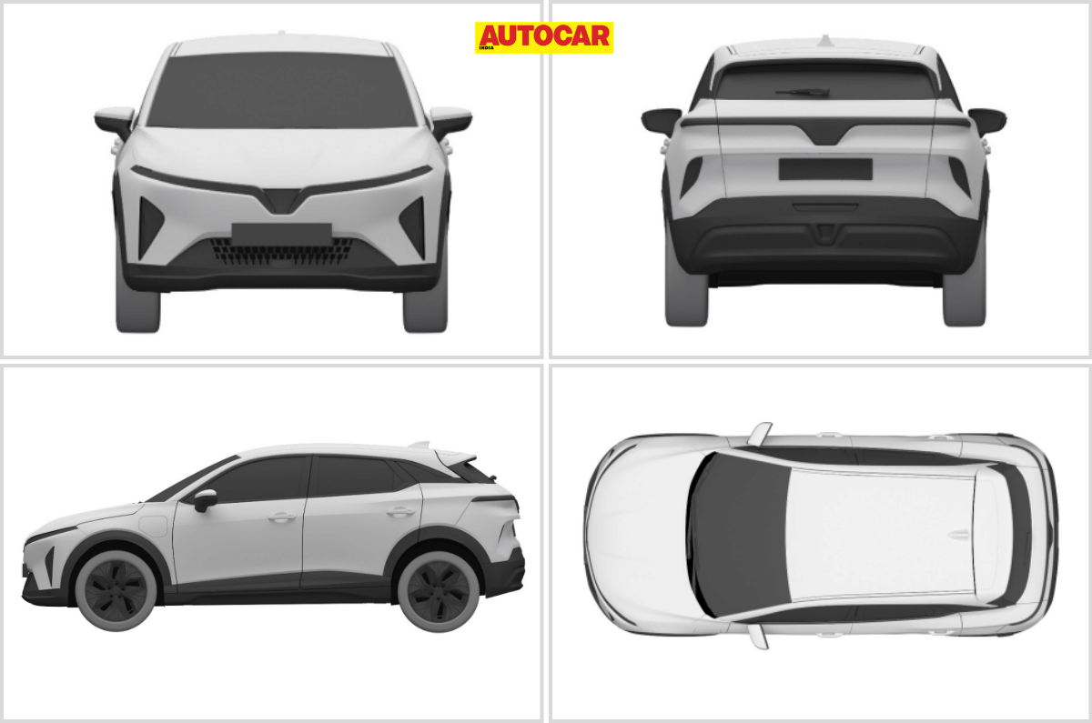 Vinfast VF6, VF9 facelift previewed with India design patent