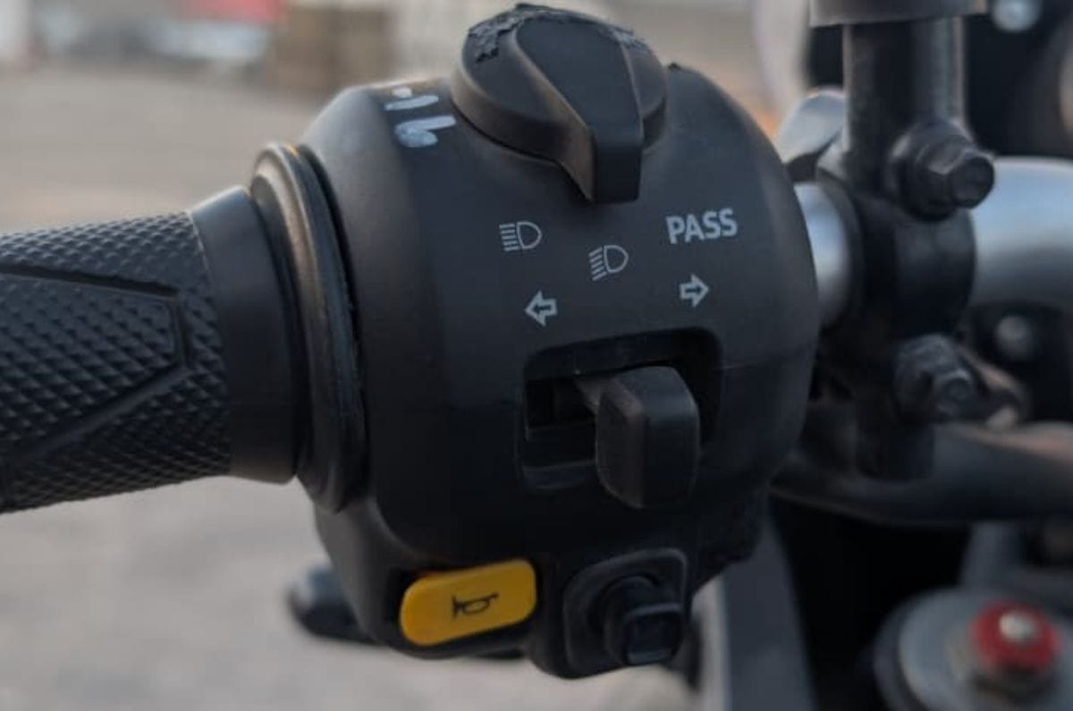 Close up shot of the new joystick on the Himalayan 750