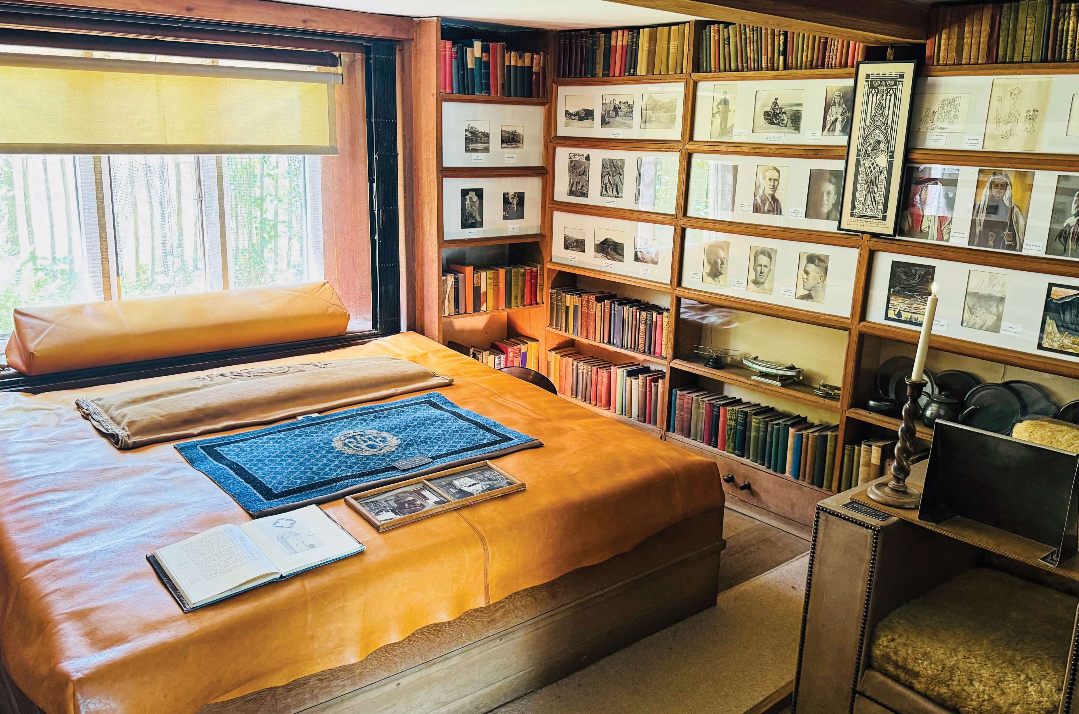 Lawrence's Daybed and Bookshelves