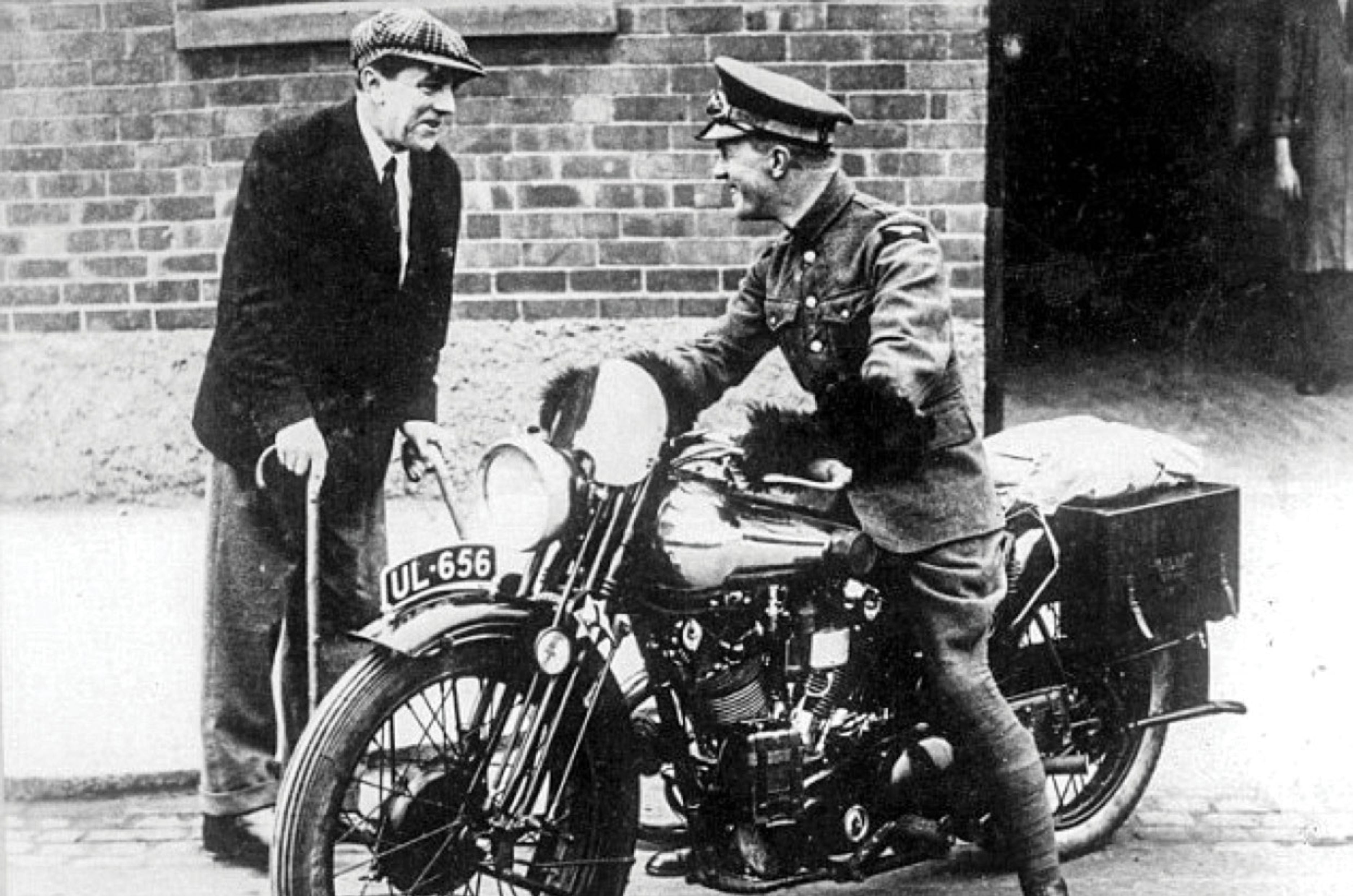 T.E. Lawrence on his Brough Superior
