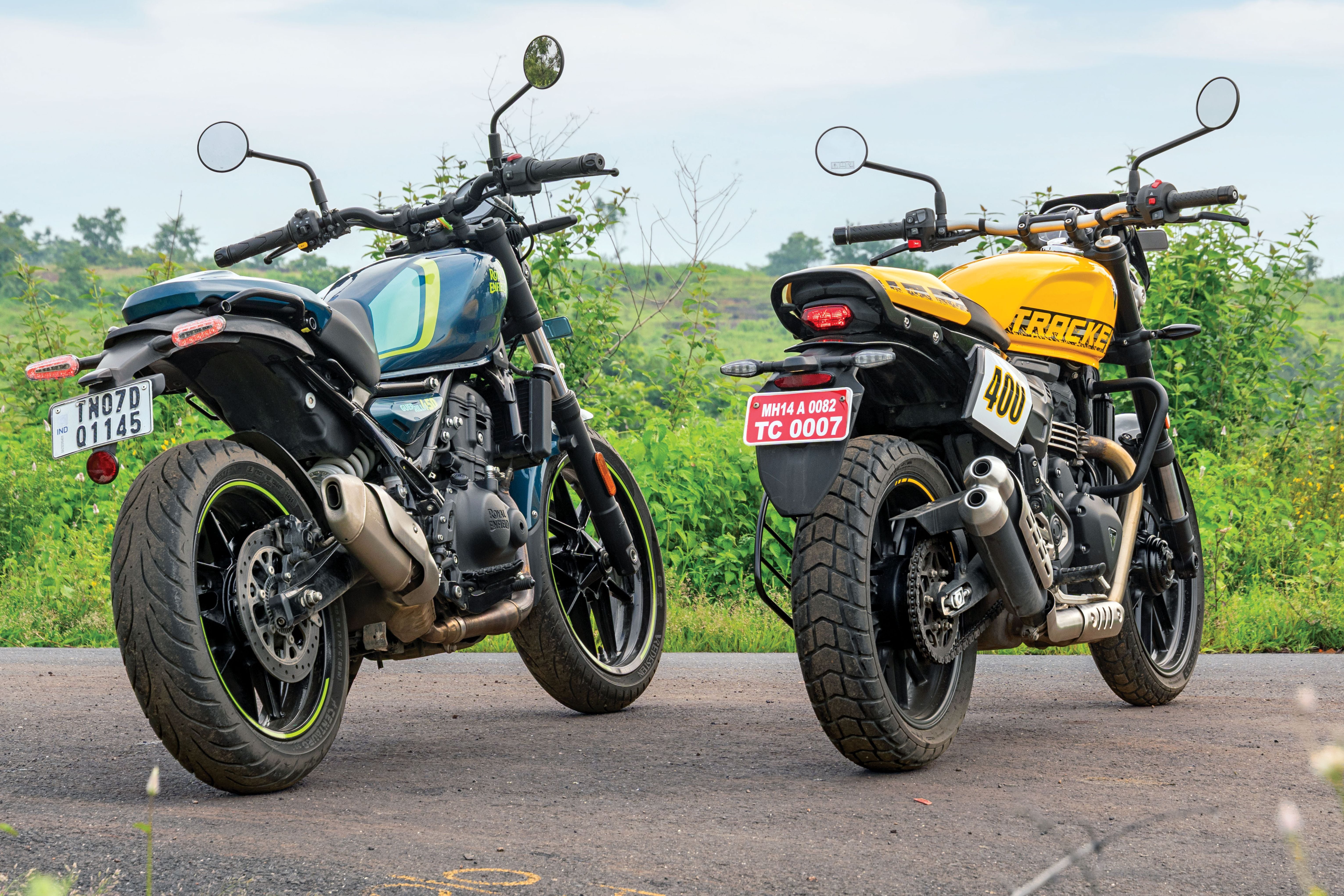 Royal Enfield Guerrilla 450 vs Triumph Tracker 400 Comparison: Street Brawl