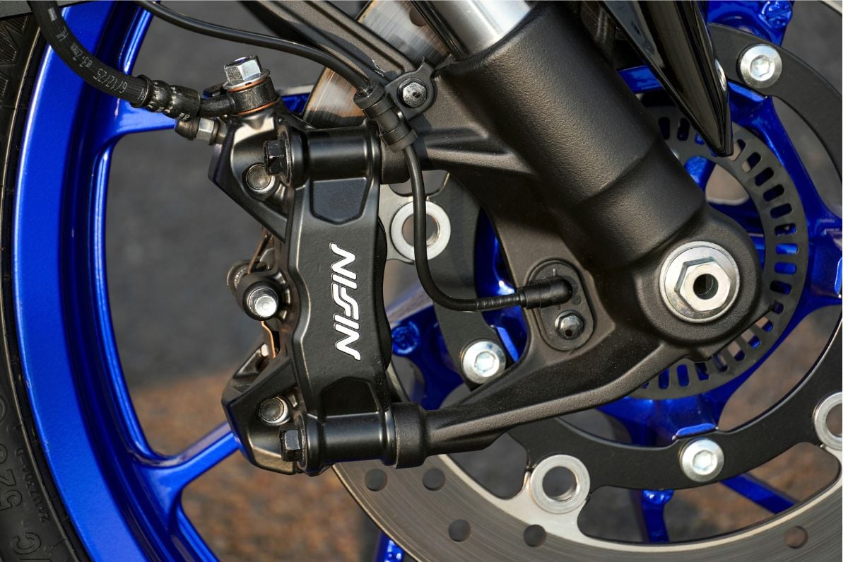 Yamaha R2's front, radial brake caliper
