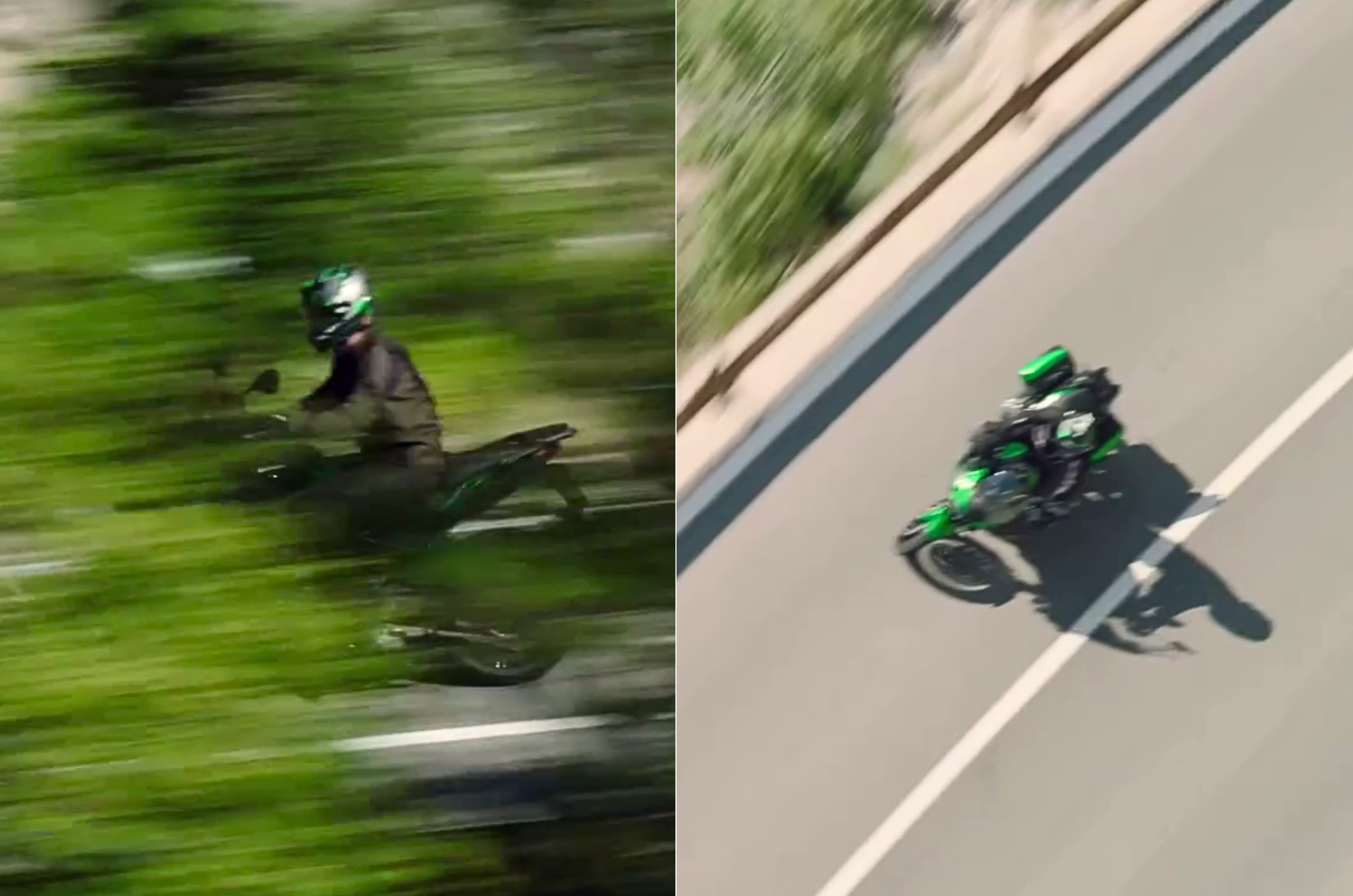 Kawasaki Versys 900 side profile and top angle view from teaser