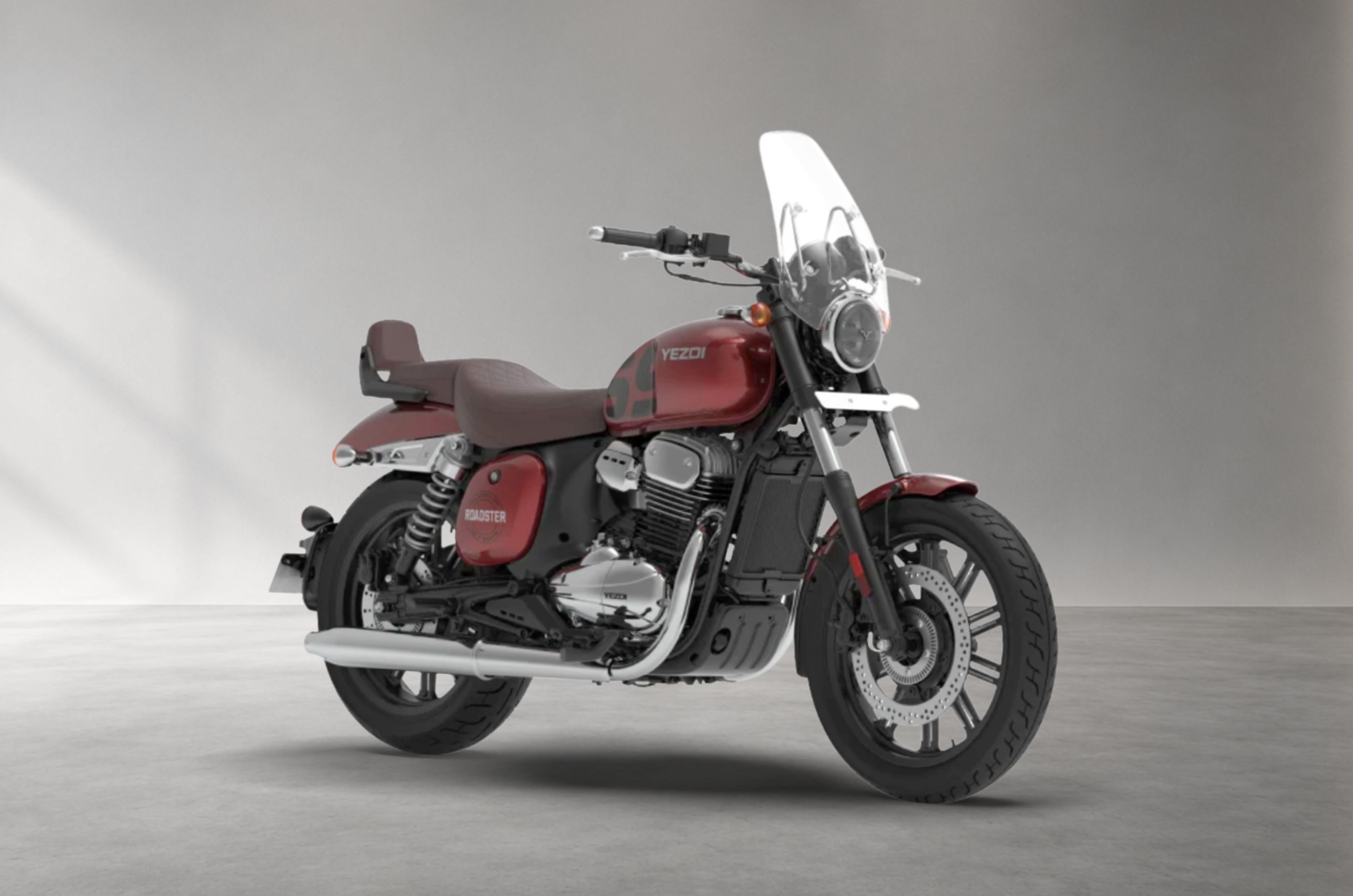 Yezdi Roadster in Red Wolf.