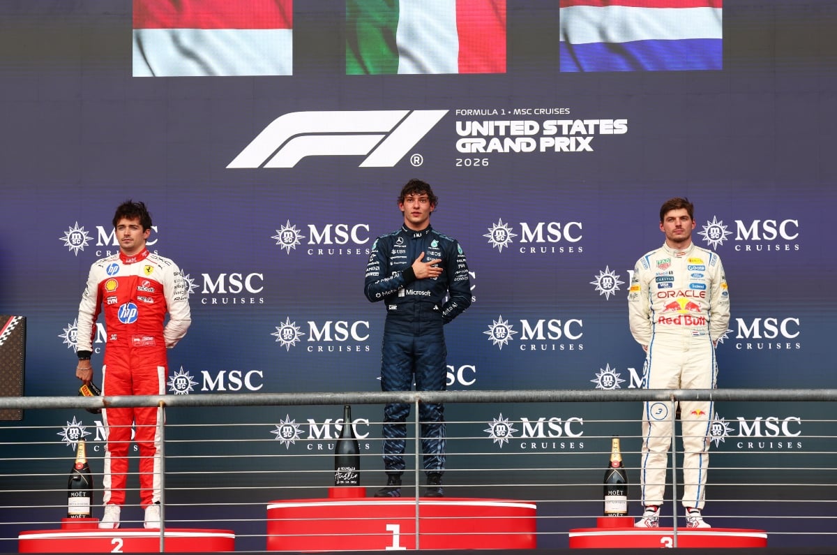 F1 US GP podium