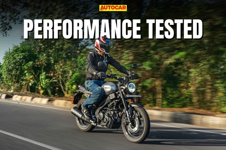 Yamaha XSR 155 tracking shot 