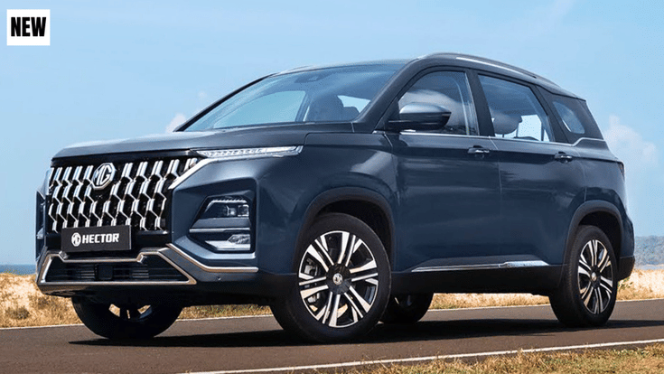 New MG Hector facelift front quarter New MG Hector facelift front quarter