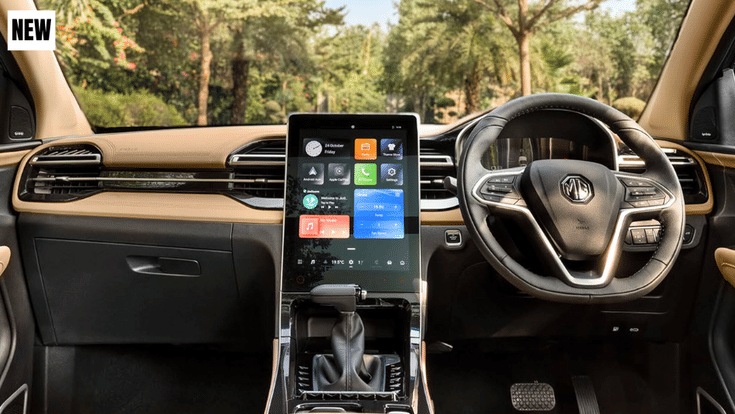 New MG Hector facelift dashboard New MG Hector facelift dashboard