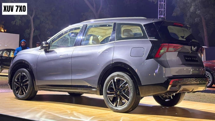 Mahindra XUV 7XO rear quarter Mahindra XUV 7XO rear quarter